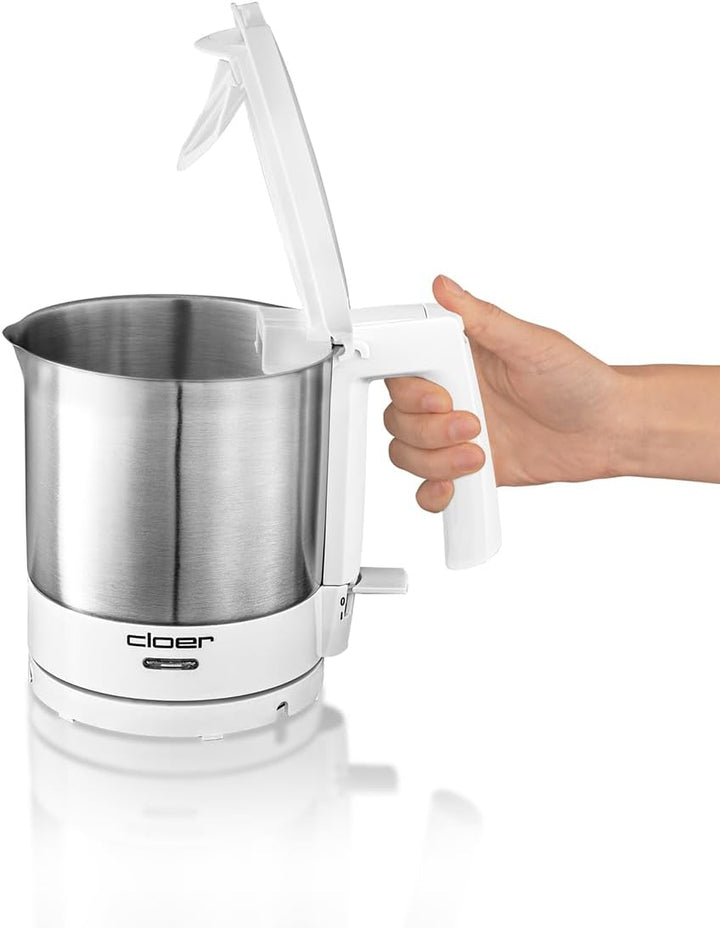 Cloer 4721 Wasserkocher, 2000 W, innen liegende Füllmengenmarkierung, Trockengeh- und Überhitzungssc