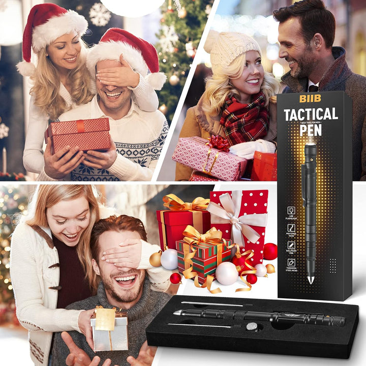 BIIB Geschenke für Männer, Multitool Pen mit LED, Gadgets für Männer Geschenke Weihnachten, Weihnach