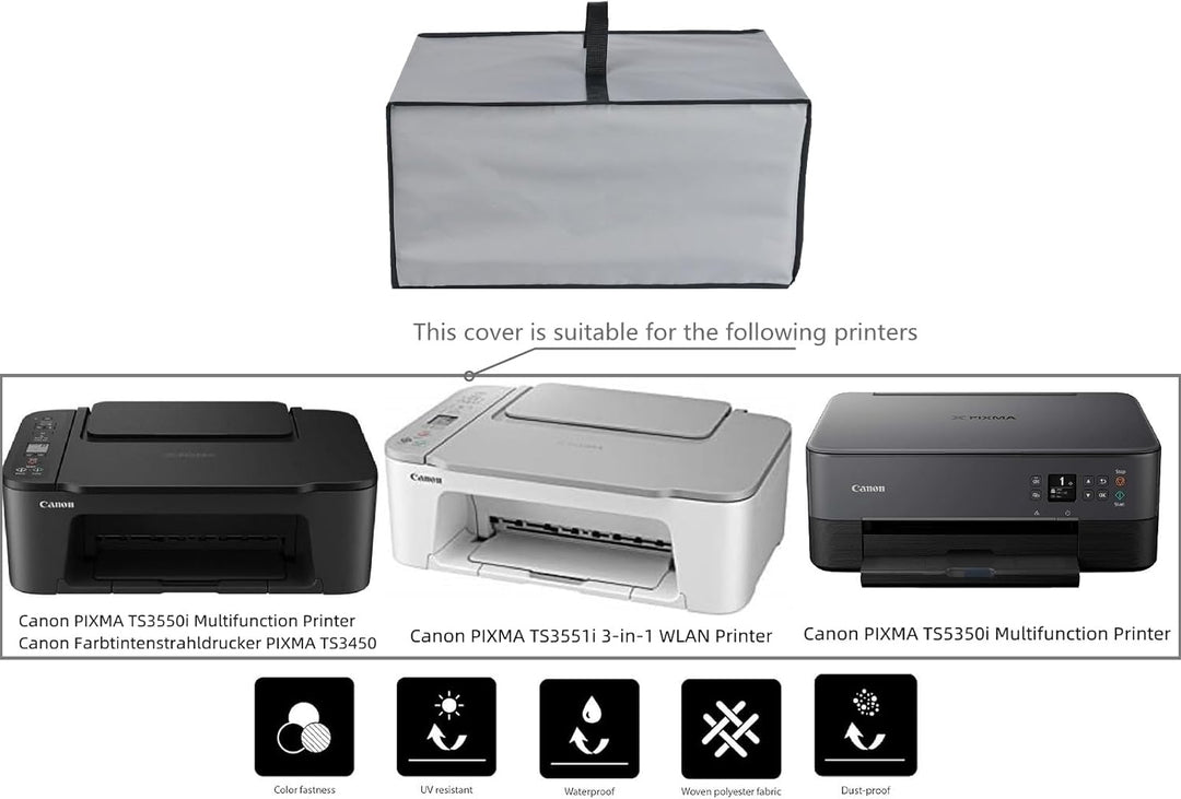 Schwerwiegender Stoff Wasserdichter Nylon Drucker Staubabdeckung Kompatibel Mit Canon PIXMA TS3550i