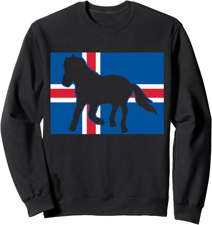 Island Pferd Ponys Flagge Sweatshirt