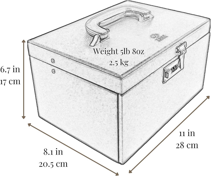 Time Resistance Braun Leder-Schmuckkästchen Vollnarbenleder Schmuck Organizer Aufbewahrung von Acces