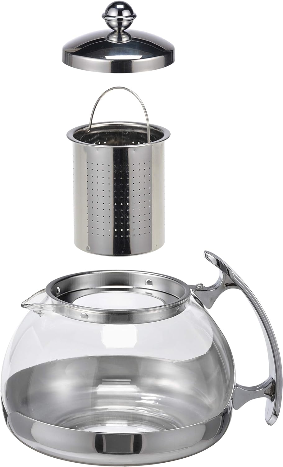 Gravidus Teekannen Set Glas mit Siebeinsatz und Stövchen - 1,2 Liter - Teewwärmer & Teebereiter - Te