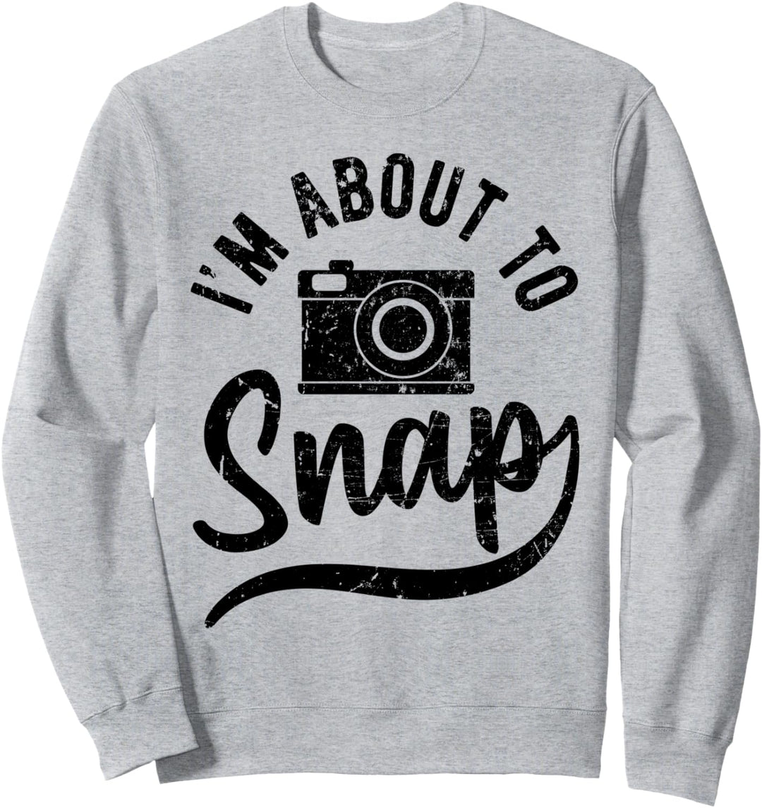 Fotograf Ich bin dabei die Kamera zu knipsen Foto Fotografie Sweatshirt