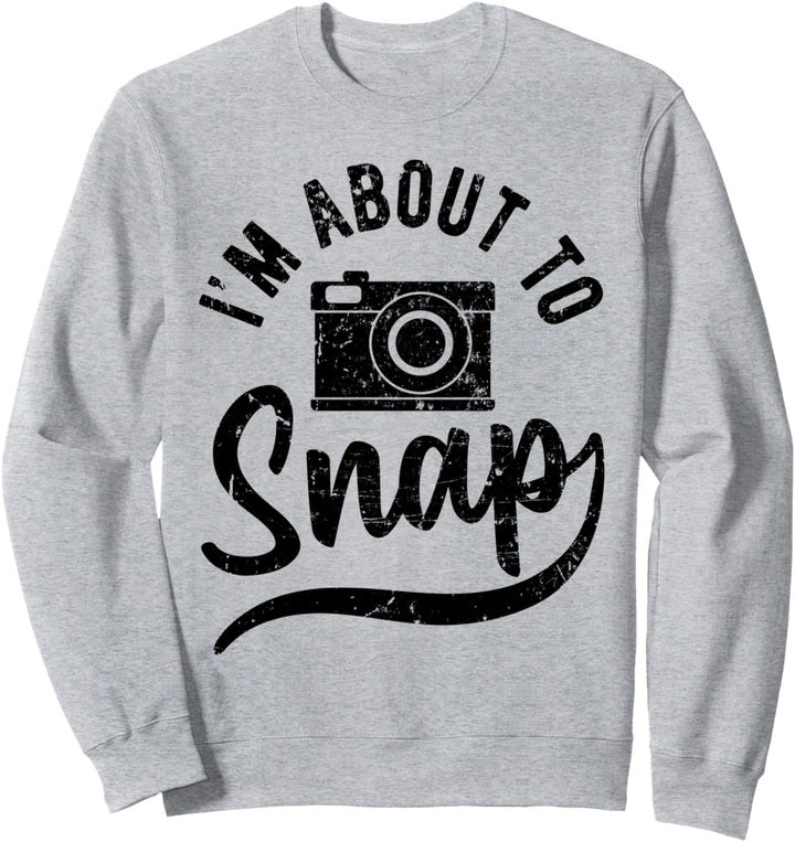 Fotograf Ich bin dabei die Kamera zu knipsen Foto Fotografie Sweatshirt