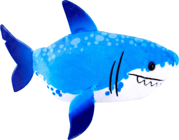 Lansay ZHU ZHU Aqua – Martin der Hai – Blau – Weiches &amp; interaktives Plüschtier für Kinder ab 4 Jahr