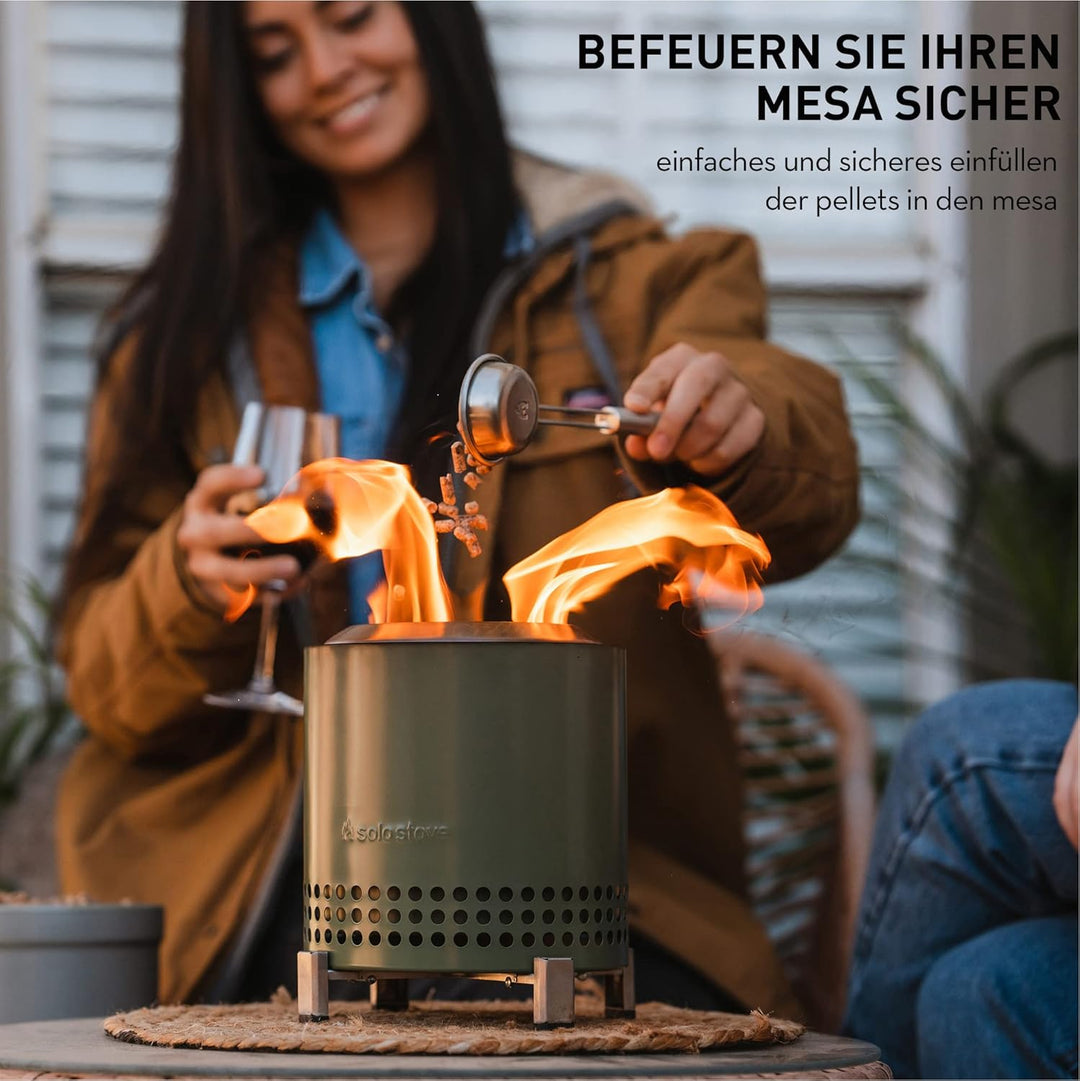 Solo Stove Mesa XL Accessorie-Set | Inkl. 4 Mini-Röstspiesse aus Edelstahl + Ablagen, Pellet Schaufe