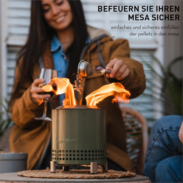 Solo Stove Mesa XL Accessorie-Set | Inkl. 4 Mini-Röstspiesse aus Edelstahl + Ablagen, Pellet Schaufe
