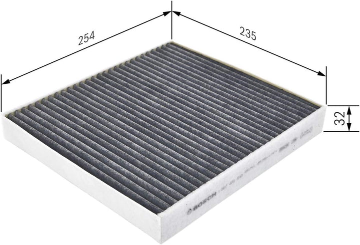 Bosch R2543 Innenraumfilter mit Aktivkohle & F 026 400 287 Luftfilter Bundle mit Luftfilter, Bundle