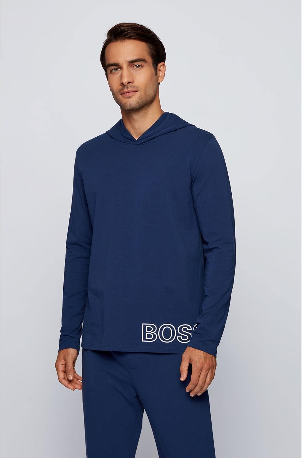 BOSS Hugo Herren Kapuzensweatshirt Freizeitshirt Identity LS-Shirt XXL Medium Blue424, XXL Medium Bl
