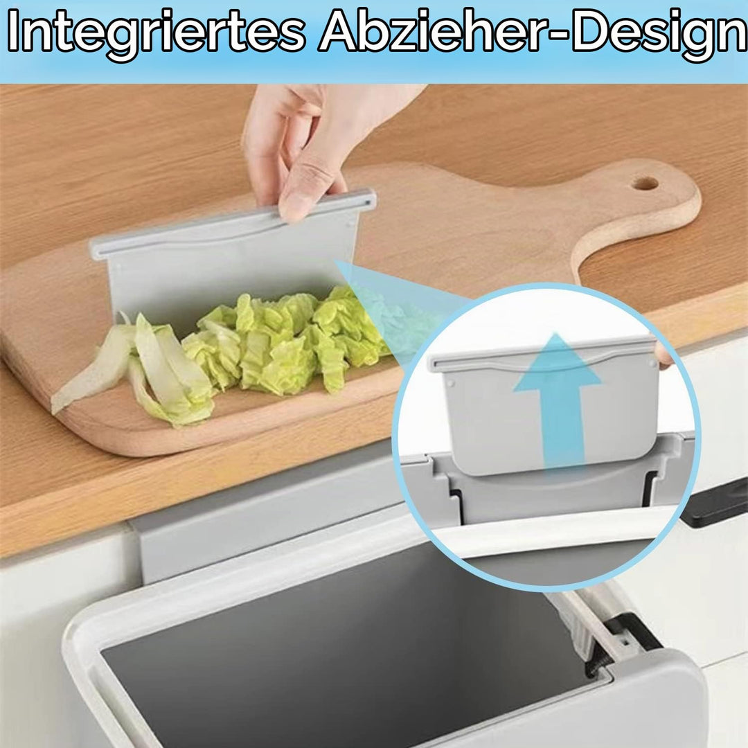 Komposteimer für Küche, 9L Hängender Mülleimer mit Deckel, Küchenabfalleimer, Mülleimer für Küche un