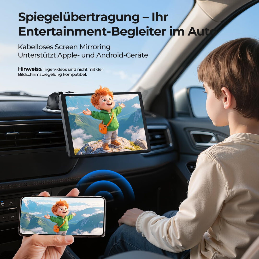 8'' Tragbares Carplay Display für Apple CarPlay & Android Auto, 1440x900 HD Display, Magnetische Hal