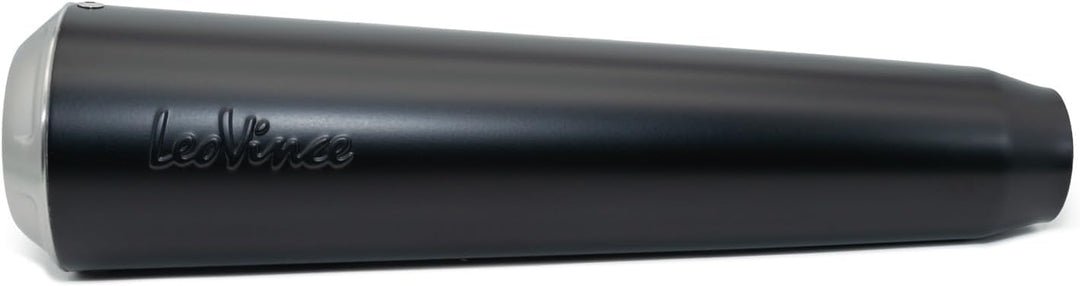 Endschalldämpfer LeoVince SLIP-ON CLASSIC RACER Black Edition, Edelstahl schwarz, mit Zulassung für