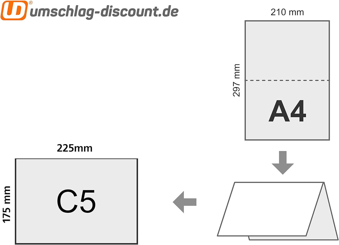 50 Trauerumschläge, C5 = 225 x 157 mm, mit schwarzem Seidenfutter und schwarzem Rahmen, Kondolenz-Br