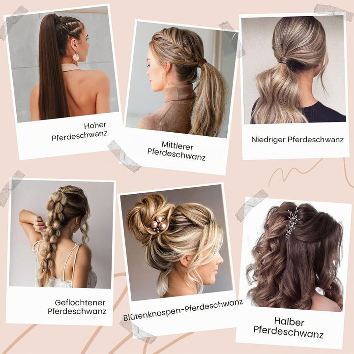 S-noilite Ponytail Extensions Echthaar Wrap Around - 100% Real Echthaar - Pferdeschwanz Haarverlänge