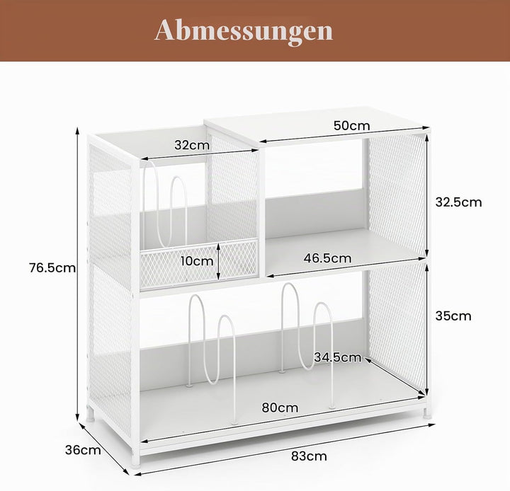 KOMFOTTEU Vinyl-Plattenspielerständer für bis zu 300 Alben, 3-stöckige Schallplatten-Display mit 3 a