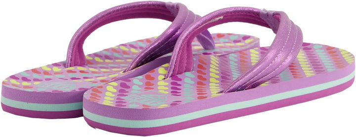 Reef Mädchen Kids Ahi Flipflop, Lavender Hearts