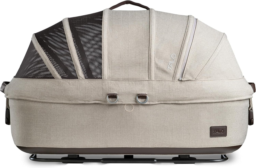 Tavo Maeve Medium Flex‑Griff Haustier‑Autositz mit ISOFIX‑Bodenplatte, 2 Matratzenauflagen, Geeignet
