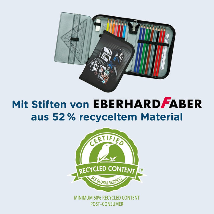 Scooli - Gefülltes Schüleretui Star Wars - Federmäppchen mit hochwertigen Stiften & Zubehör - Ideal