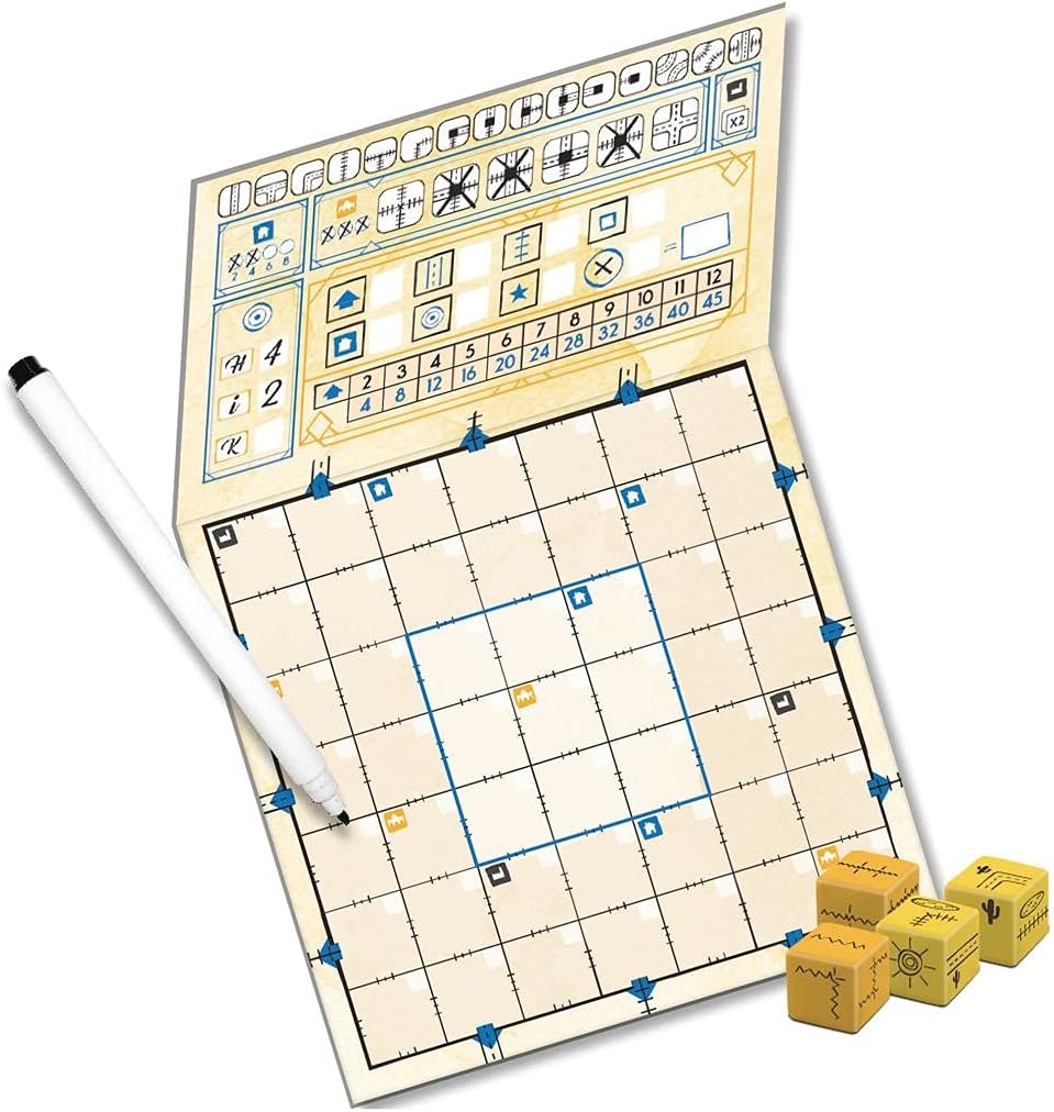 Asmodee, Railroad Ink Challenge-Shining Yellow Edition, Board Game, 1-4 Players, Ages 8+, 15-30 Minu