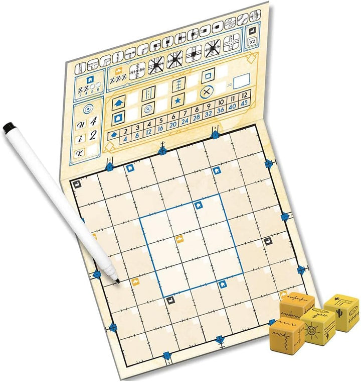 Asmodee, Railroad Ink Challenge-Shining Yellow Edition, Board Game, 1-4 Players, Ages 8+, 15-30 Minu