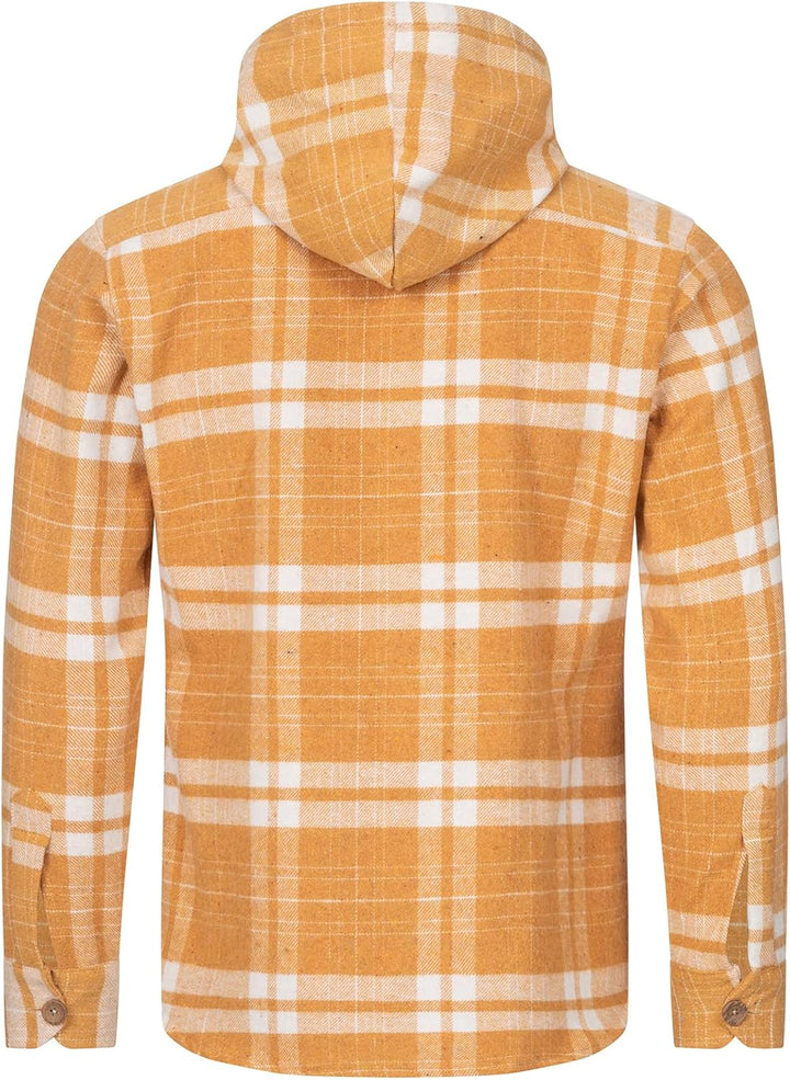 Rock Creek Herren Hemd Kariert Kapuzenhemd M65 S Camel - H328, S Camel - H328