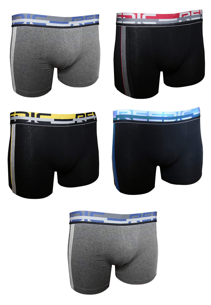Reedic Herren Boxershorts, Baumwolle, 5er Pack, Grösse XX-Large (2XL), Farbe je 5X Surprise Color Mi
