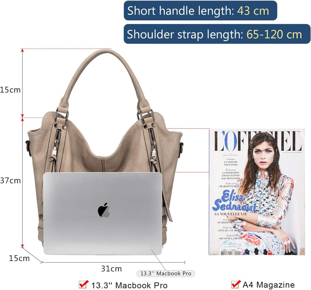 Realer Damen Handtaschen Gross Shopper Lederhandtasche Schultertasche Umhängetasche Geldbörse Hobo D