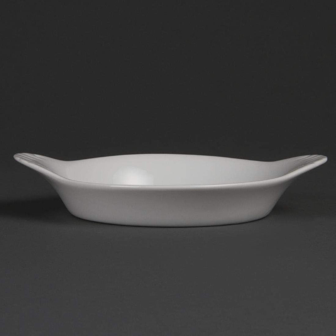Olympia Whiteware Servierteller mit runden Ohren, 192 x 151 mm, Porzellan, 6 Stück 192X 151mm, 192X