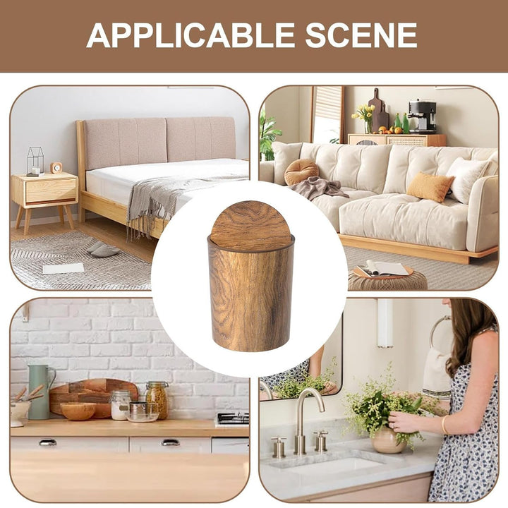 Générique Mülleimer mit Holzmaserung | Mülleimer mit Holzmaserung für Badezimmer | Mülleimer für Unt