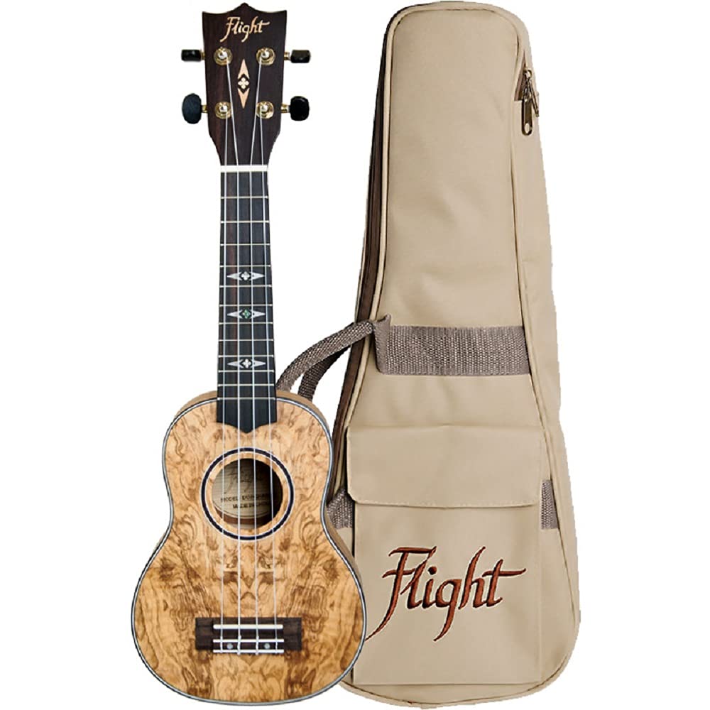 Flight, Supernatural Series Sopran-Ukulele, 4-saitig, gesteppt, Esche (DUS410 QA) Gesteppte Esche So