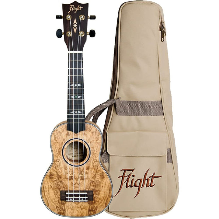 Flight, Supernatural Series Sopran-Ukulele, 4-saitig, gesteppt, Esche (DUS410 QA) Gesteppte Esche So