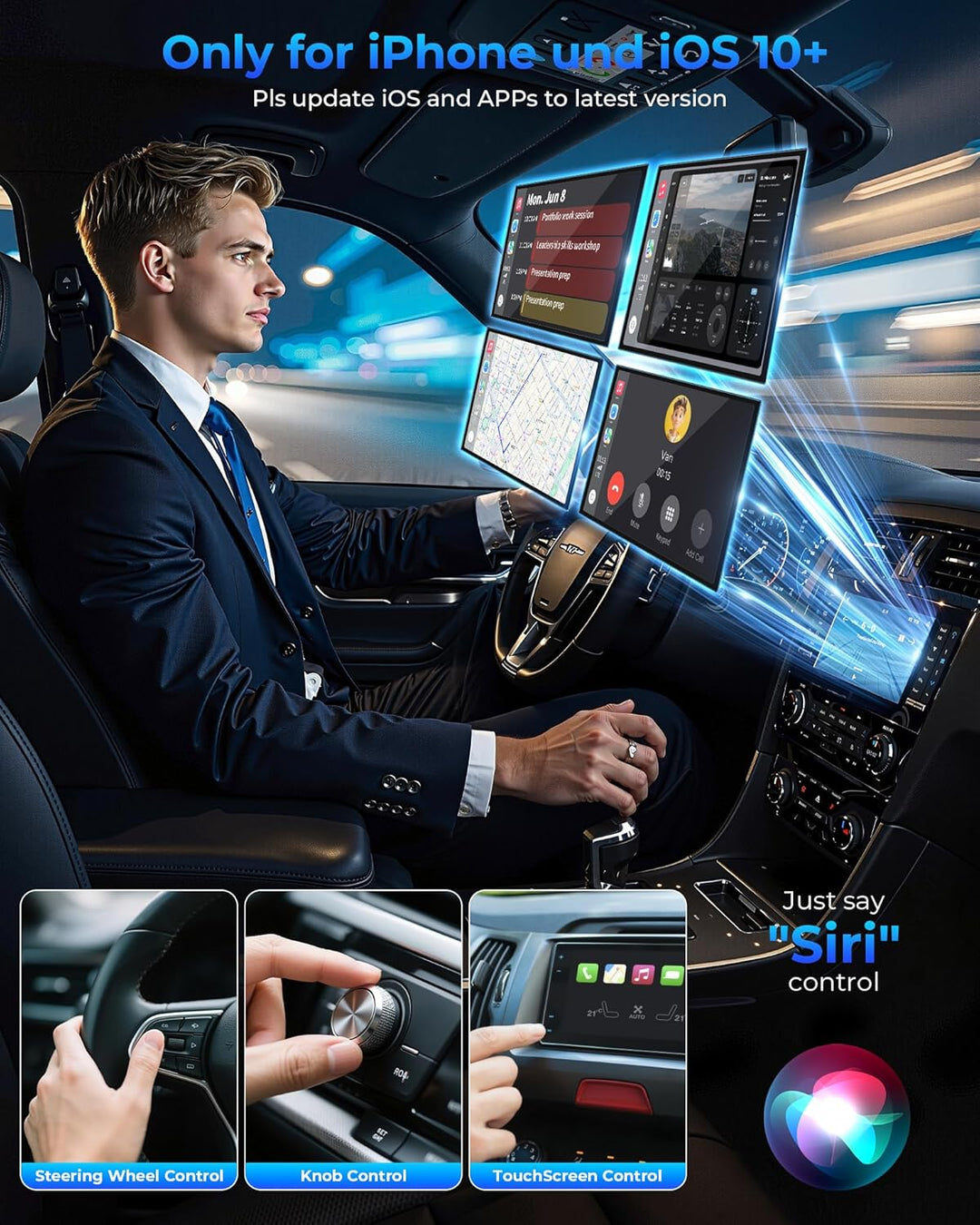 Mini CarPlay Wireless Adapter für iPhone - Converts Wired to Wireless CarPlay Adapter, CarPlay Stick