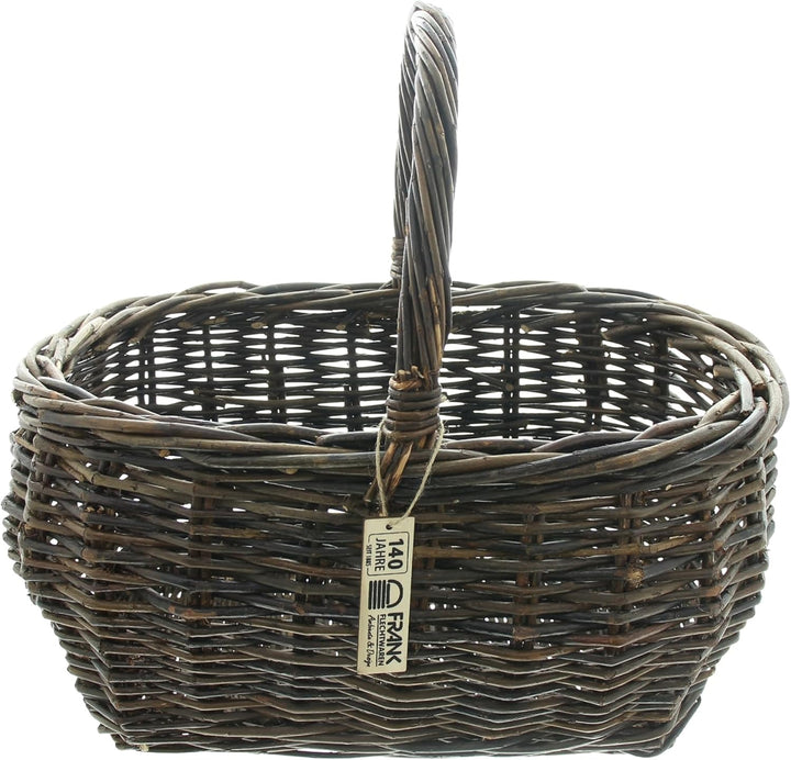 FRANK FLECHTWAREN Einkaufskorb Salice, Vollweide Masse: 46 x 35 x 22 cm, GH 39 cm, toller Begleiter,