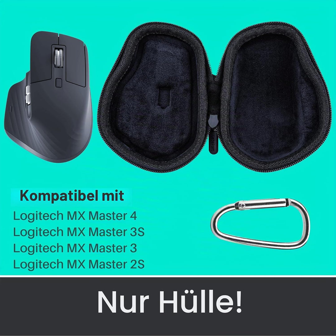 Hart Reise Schutz Hülle Etui Tasche für Logitech MX Master 4 / MX Master 3S / MX Master 3 / MX Matse