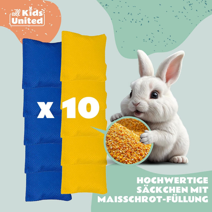 all Kids United® Mini Cornhole-Spiel für Kinder; Indoor &amp; Outdoor Geschicklichkeitsspiel mit Sandsäc