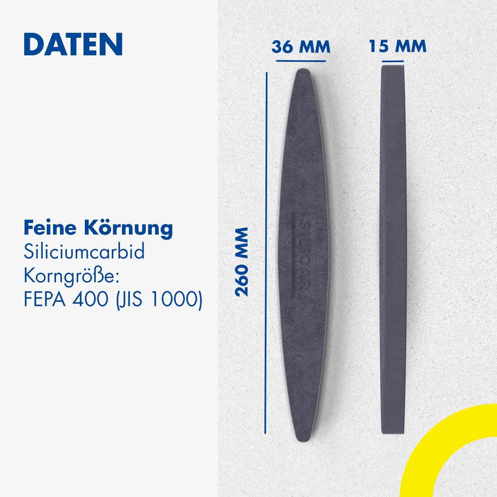 Zische Sensenwetzstein Silicar Rotmarke ultrafein 260x36x15 mm - Schleifstein für Sensen und Sicheln