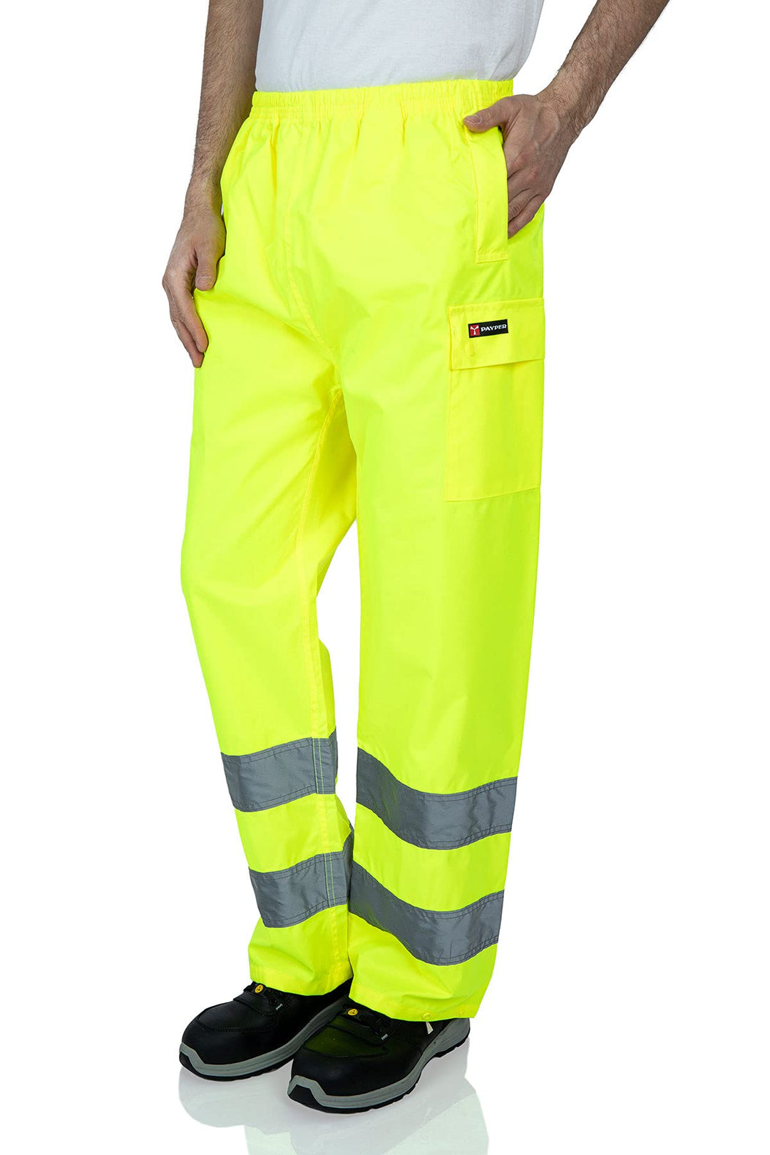 Mivaro Herren Warnschutz Regenhose Regenarbeitshose EN ISO 20471 3XL Neongelb, 3XL Neongelb