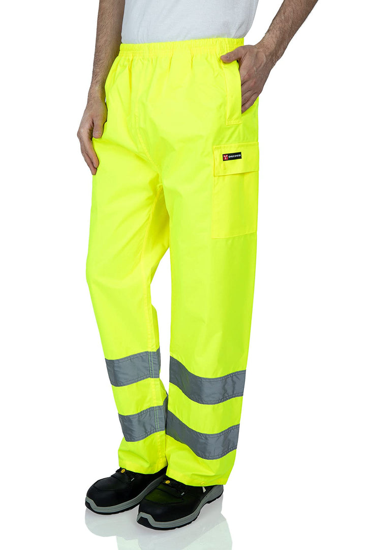 Mivaro Herren Warnschutz Regenhose Regenarbeitshose EN ISO 20471 3XL Neongelb, 3XL Neongelb
