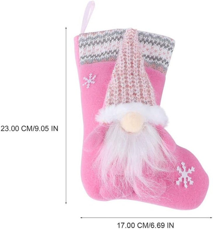 STOBOK 2 Stücke Weihnachtsstrumpf zum aufhängen Nikolausstrumpf Plüsch Wichtel GNOME Geschenktüte Be