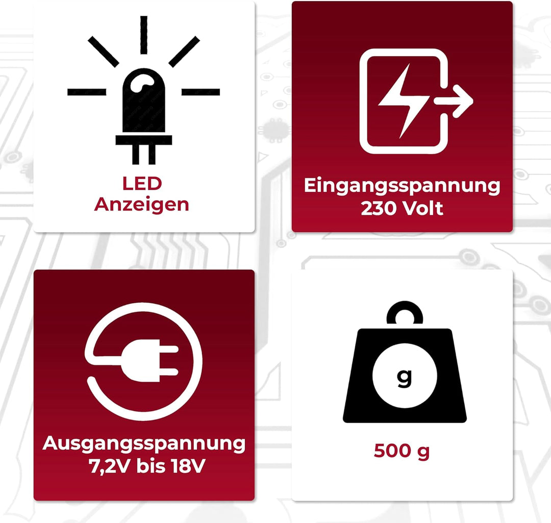 Ersatz-Ladegerät passend für Gesipa 12V NiCd/NiMH Werkzeug-Akkus (kein Original Gesipa)