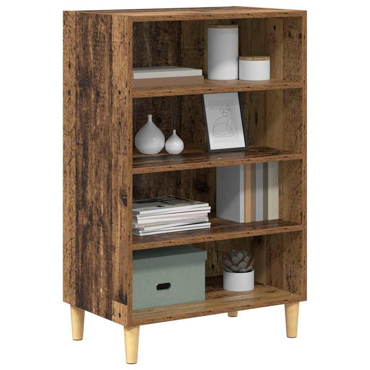 vidaXL Sideboard aus alt aussehendem Holz 57 x 35 x 90 cm, mit stabilen Holzbeinen. Viel Stauraum, f