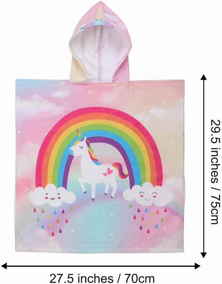KAKU NANU Badetücher Badehandtuch Kinder, Exquisites Muster Bademantel Badeponcho Badeponcho Kinder