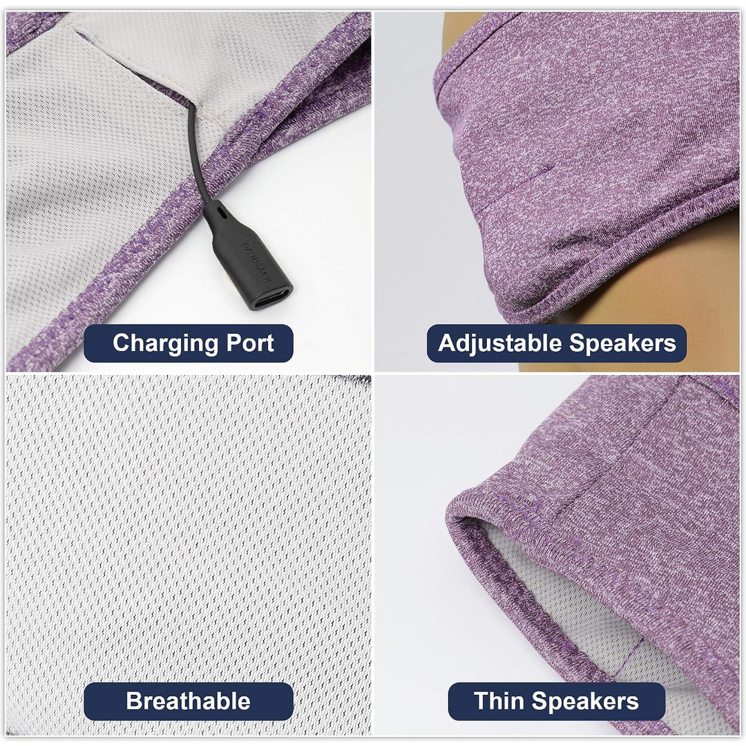 Schlafkopfhörer Sport Stirnband Kopfhörer mit Lautsprechern Perfekt für Training,Joggen,Yoga,Schlafl