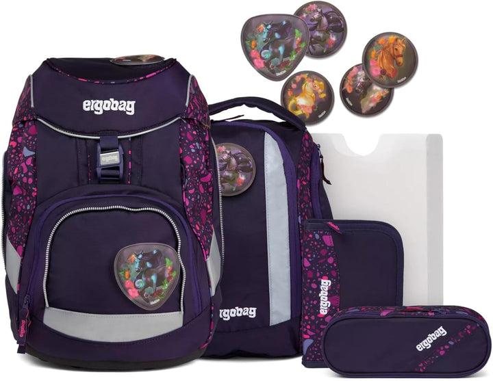 ergobag Unisex Kinder Prime School Backpack Set Rucksack Einheitsgrösse Pferdeflüstbärer -