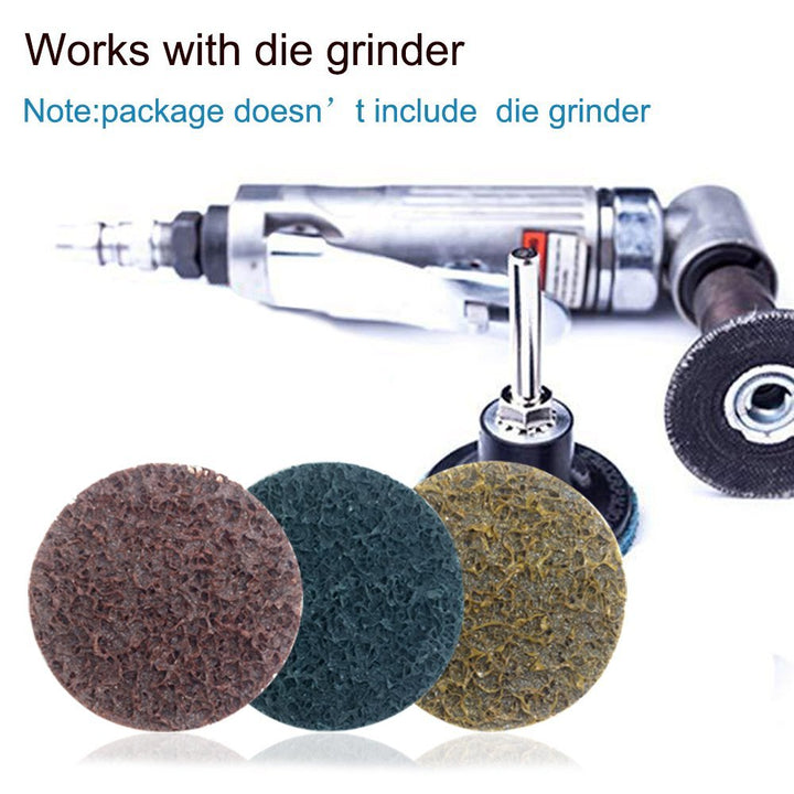 Schleifscheiben-Set, fein, mittelgross, grob, 50mm, mit 2 Stück 1/4 Zoll Padhalterschaft, AFUNTA Obe
