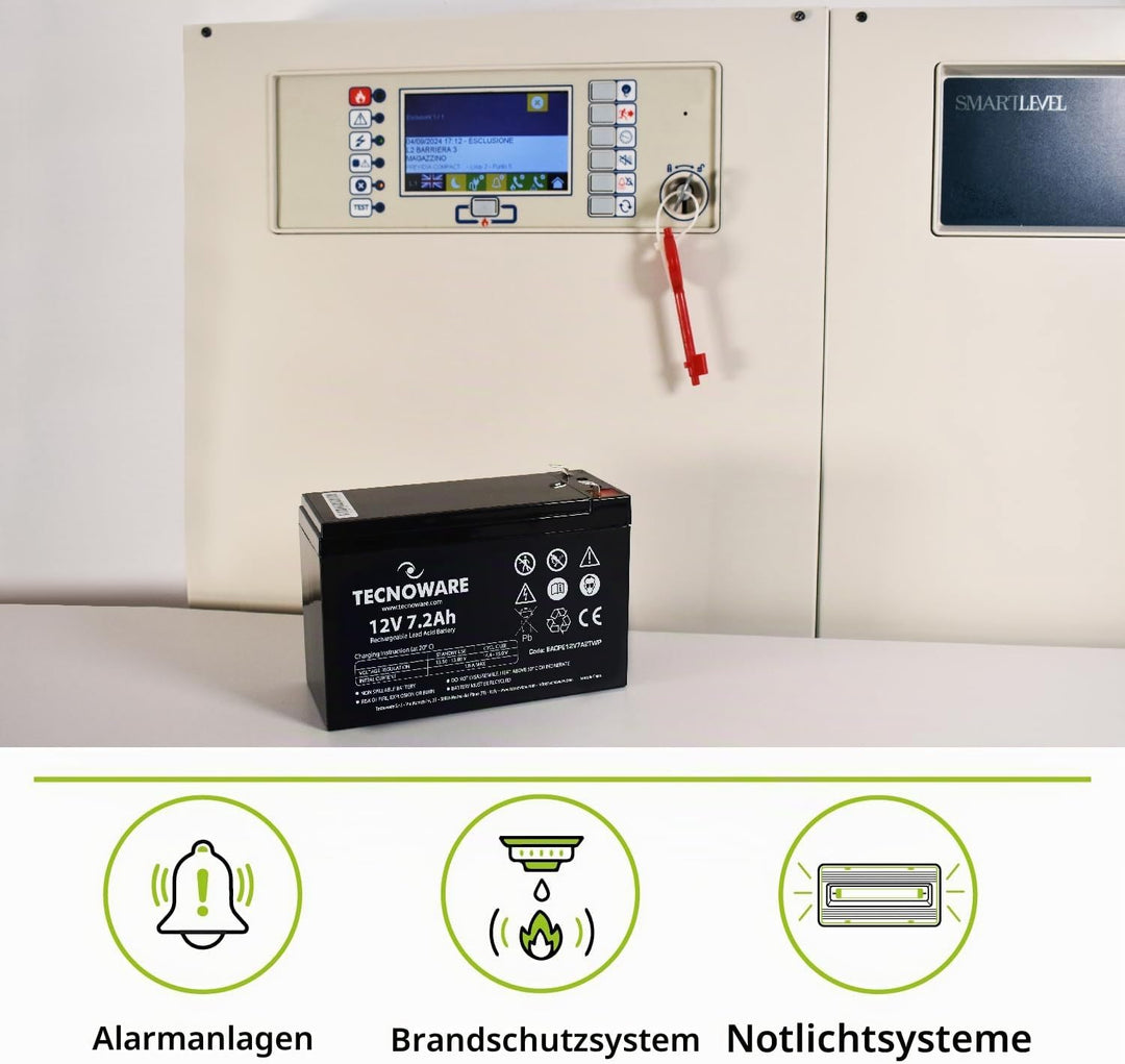 Tecnoware Ersatzbatterie für Unterbrechungsfreie Notstromversorgung (USV), Videoüberwachungs und Ala