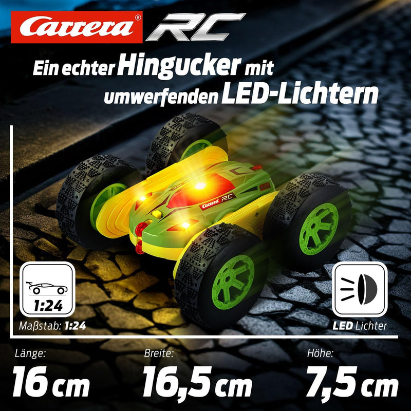 Carrera RC Mini Turnator 2.0 | 360° Flip | Kultiges ferngesteuertes Stunt-Auto mit LED-Lichtern | 16