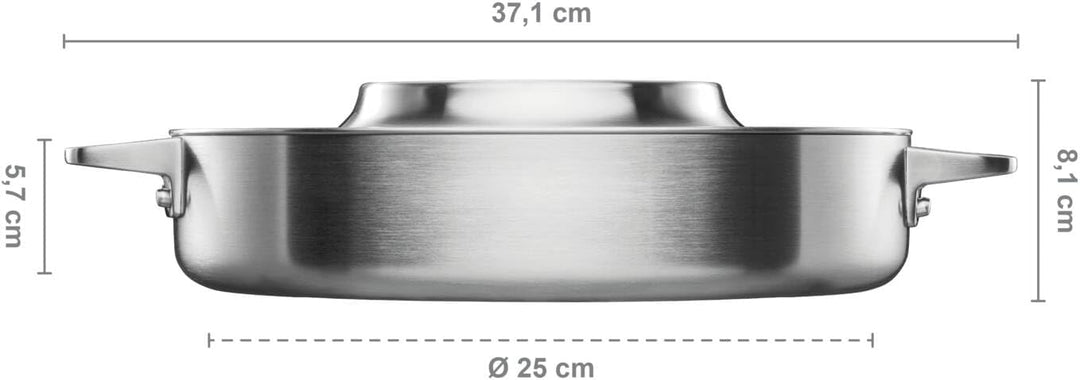 Fiskars Norden Steel Bräter, Ø 28 cm, Für alle Kochfelder geeignet, Mit Antihaftbeschichtung, 106763