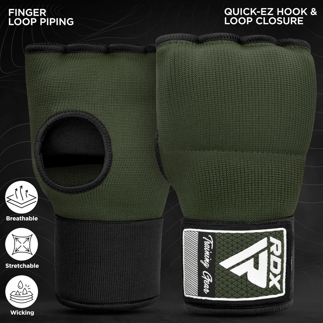 RDX Gel Innenhandschuhe Boxen MMA Muay Thai Training, Elastisch Boxbandagen 100cm Lang Handgelenkban