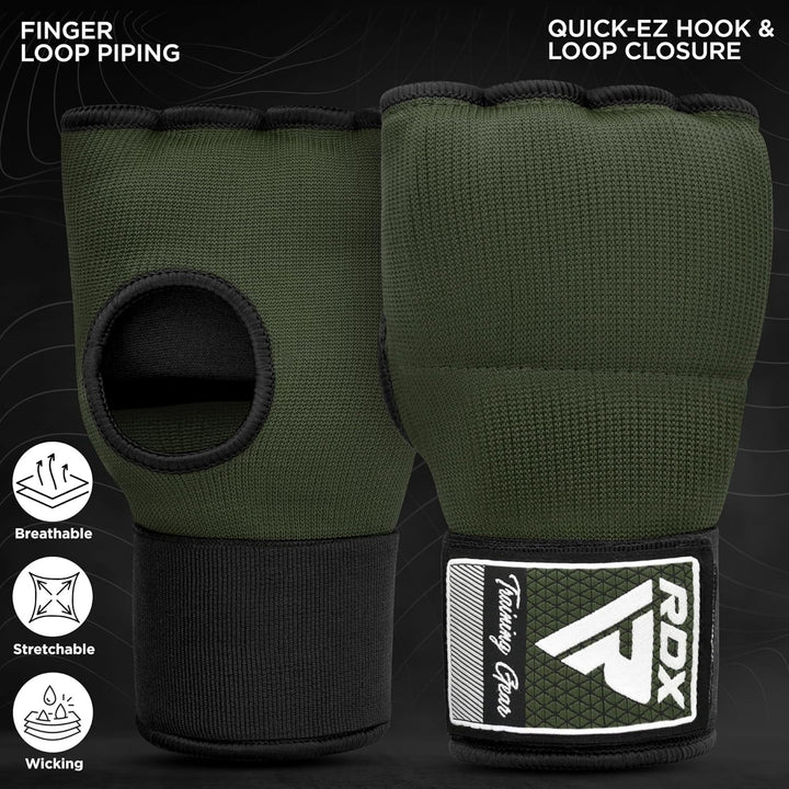 RDX Gel Innenhandschuhe Boxen MMA Muay Thai Training, Elastisch Boxbandagen 100cm Lang Handgelenkban